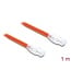 Delock RJ45 Network Cable Cat.8.1 S/FTP 1 m up to 40 Gbps orange
