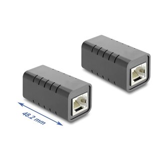 DeLOCK Delock RJ45 Coupler jack to jack Cat.6A shielded black
