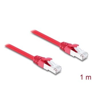 DeLOCK Delock RJ45 Network Cable Cat.6A S/FTP 1 m red