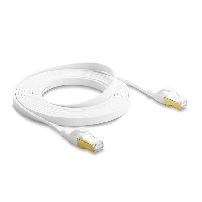 Delock RJ45 Flat Patch Cable Cat.8.1 U/FTP up to 40 Gbps 3 m white