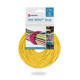 Velcro VELCRO® One Wrap® Bindband 20 mm x 150 mm, 100 stuks, geel
