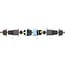 Delock Cable Connector with bayonet lock 3 pin male to female, IP68 waterproof, cable diameter 5 - 9 mm, incl. seals for 9 - 12 mm tool-free black