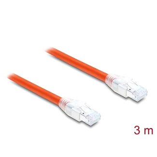 DeLOCK Delock RJ45 Network Cable Cat.8.1 S/FTP 3 m up to 40 Gbps orange