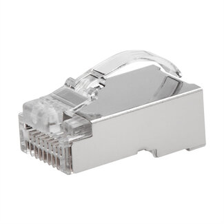 Roline ROLINE RJ45 Stecker, geschirmt, Cat.6/6A (Class E/EA), einfacher Durchgang, für Massiv-/Litzendraht, 10 St.