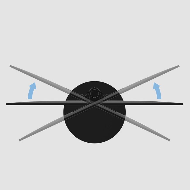 Vloerstandaard SPHERE zwart 60 cm VESA 400x200