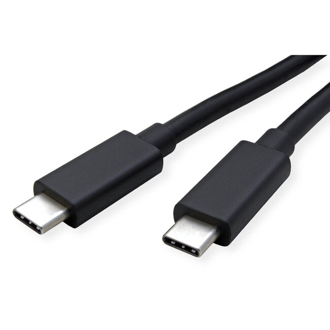 ROLINE USB4 Gen3x2 Kabel, C-C, M/M, 8K UHD-2, 40Gbit/s, 240W, zwart, 2 m
