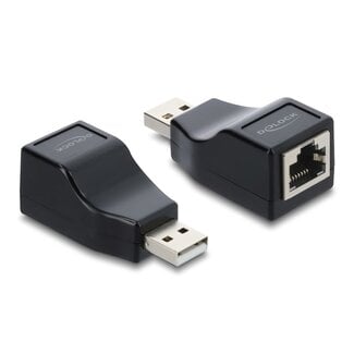 DeLOCK Delock Adapter USB 2.0 Type-A male to Serial RS-232 RJ45 female black