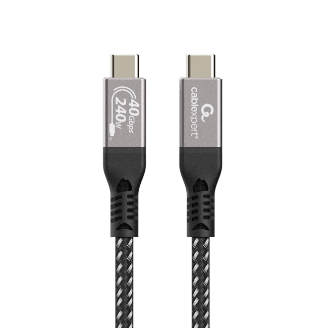 Premium USB4 Type-C laad- & datakabel, 40 Gbps, 240 W, 0.5 m