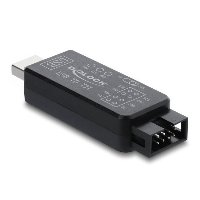 Delock UART Converter USB 2.0 to TTL 3.3 V / TTL 5 V pin header with connection cable 30 cm