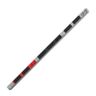 Bachmann BACHMANN IT PDU ALU 1HE 24x C13 6x geaard contact CEE 3x 16A rood