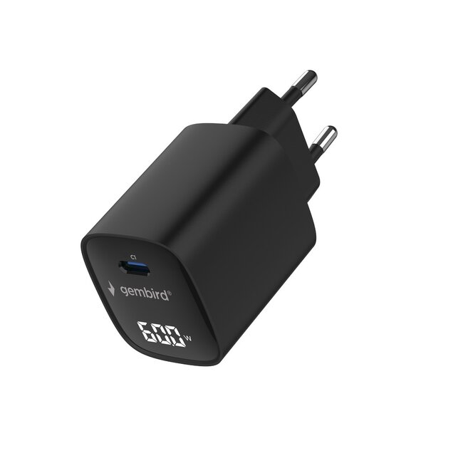 60 W USB Type-C snellader, LCD, zwart