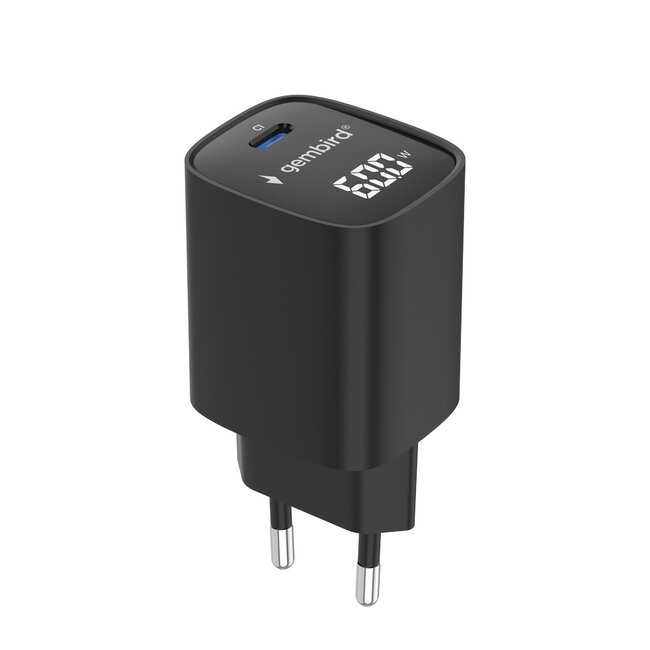 60 W USB Type-C snellader, LCD, zwart