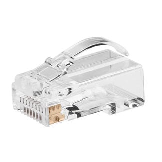 Roline ROLINE RJ45-stekker, niet-afgeschermd, Cat.6/6A (klasse E/EA), enkelvoudige doorvoer, voor massieve/soepele draad, 10 stuks