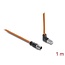 Delock M12 Cable X-coded 8 pin male straight to RJ45 plug angled upwards S/FTP shielded 1 m orange