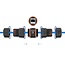Delock Cable Connector RJ45 jack to RJ45 jack Cat.6A with M23.5 x 1.5 mm thread, short design, IP68 dust and waterproof