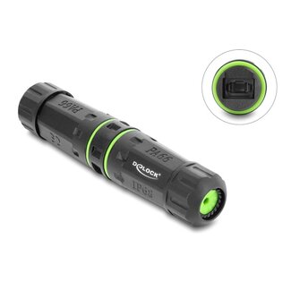 DeLOCK Delock Cable Connector optical fiber MPO female to MPO female with M20 x 1.5 mm thread IP68 dust and waterproof