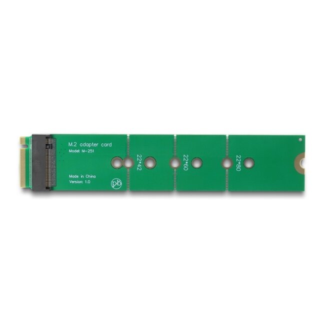 Delock Adapter M.2 Key M male to M.2 Key M slot - port saver and extension