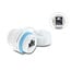 Delock Cable Connector RJ45 jack to RJ45 jack Cat.6A with M23.5 x 1.5 mm thread and protective cap IP68 dust and waterproof white