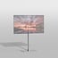 Vloerstandaard SQUARE rvs 120 cm VESA 400x200