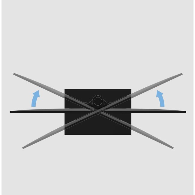Vloerstandaard SQUARE zwart 150 cm VESA 300x300