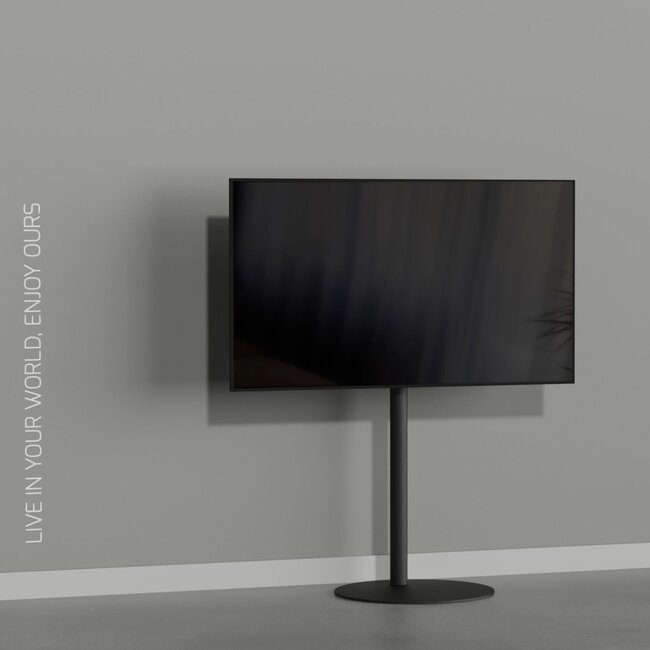 Vloerstandaard SPHERE zwart 120 cm VESA 100x100