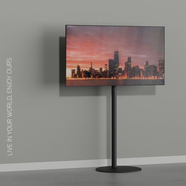 Vloerstandaard SPHERE zwart 150 cm VESA 400x400