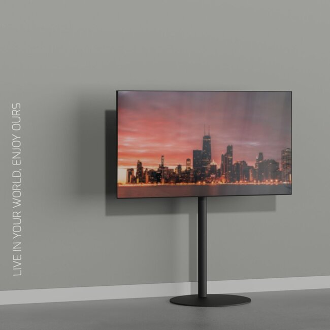 Vloerstandaard SPHERE zwart 120 cm VESA 200x200