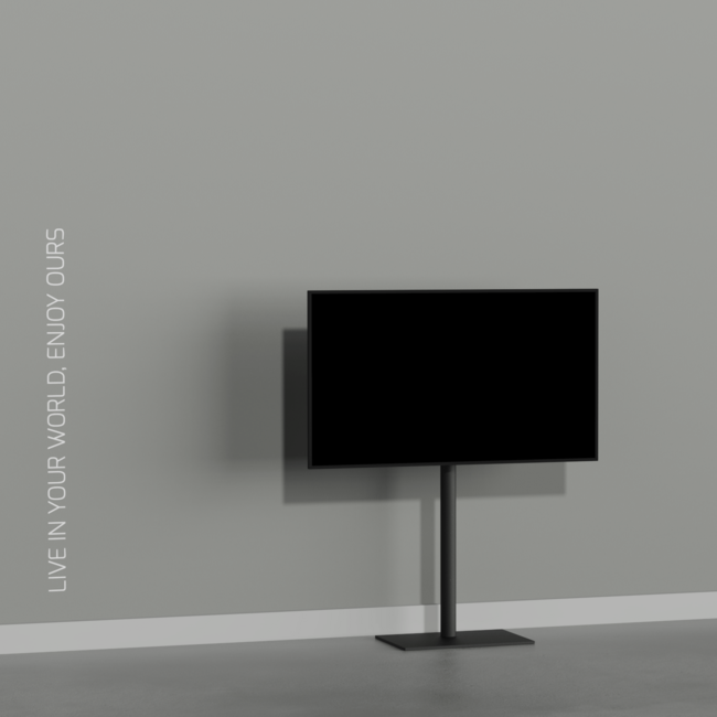 Vloerstandaard TILE zwart  100 cm VESA 100x100