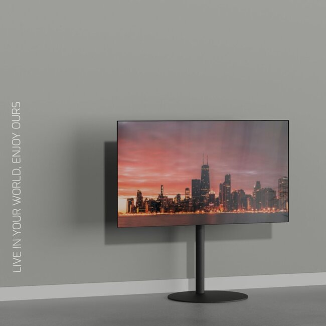 Vloerstandaard SPHERE zwart 80 cm VESA 200x100