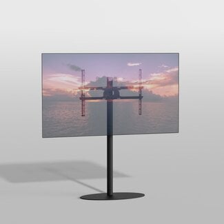 Cavus Vloerstandaard ELLIPS zwart 120 cm VESA 600x400