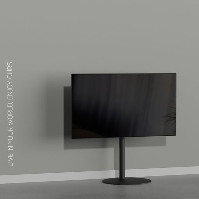 Vloerstandaard SPHERE zwart 80 cm VESA 100x100