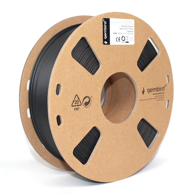 PLA-PLUS filament zwart, 1.75 mm, 1 kg