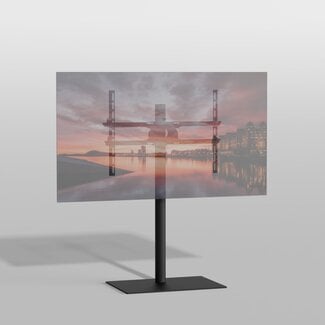 Cavus Vloerstandaard SQUARE zwart 100 cm VESA 600x400