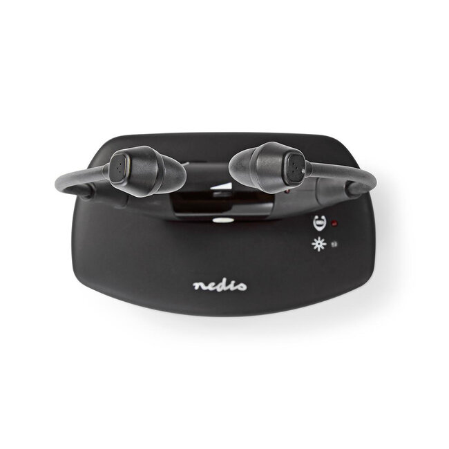 Nedis draadloze stereo in-ear RF hoofdtelefoon / zwart