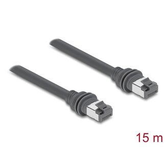 DeLOCK Delock RJ45 Patch Cable Cat.6 compatible with Starlink Gen3 - 15 m grey