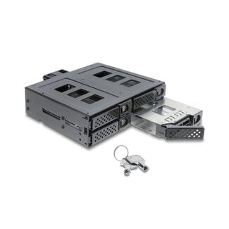 DeLOCK Delock 5.25″ Mobile Rack for 4 x 2.5″ SATA or SAS HDD / SSD with lock