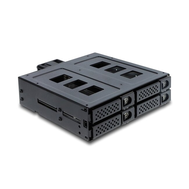 Delock 5.25″ Mobile Rack for 4 x 2.5″ SATA or SAS HDD / SSD with lock