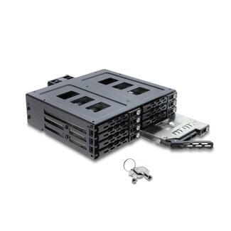 DeLOCK Delock 5.25″ Mobile Rack for 8 x 2.5″ SATA or SAS HDD / SSD with lock