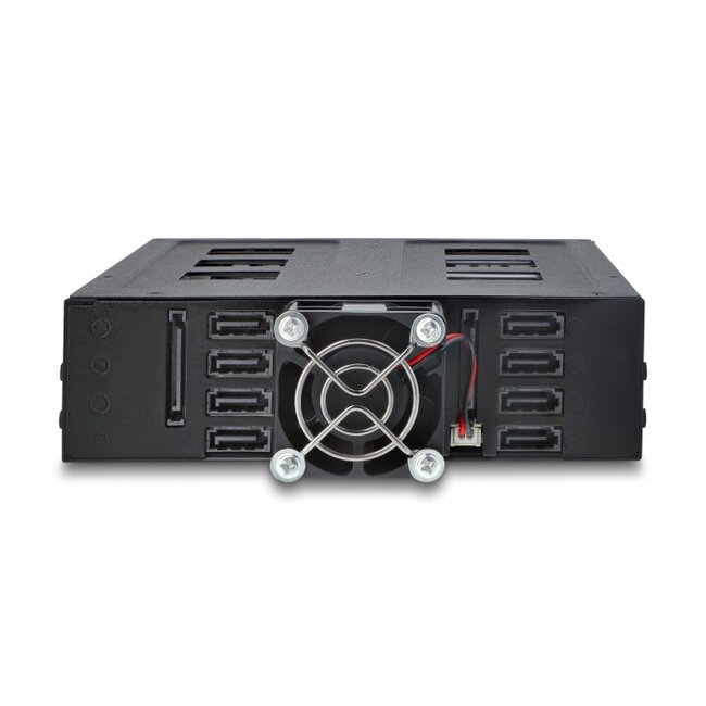 Delock 5.25″ Mobile Rack for 8 x 2.5″ SATA or SAS HDD / SSD with lock