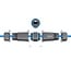 Delock Cable Connector RJ45 jack to RJ45 jack Cat.6A with M23.5 x 1.5 mm thread IP68 dust and waterproof grey