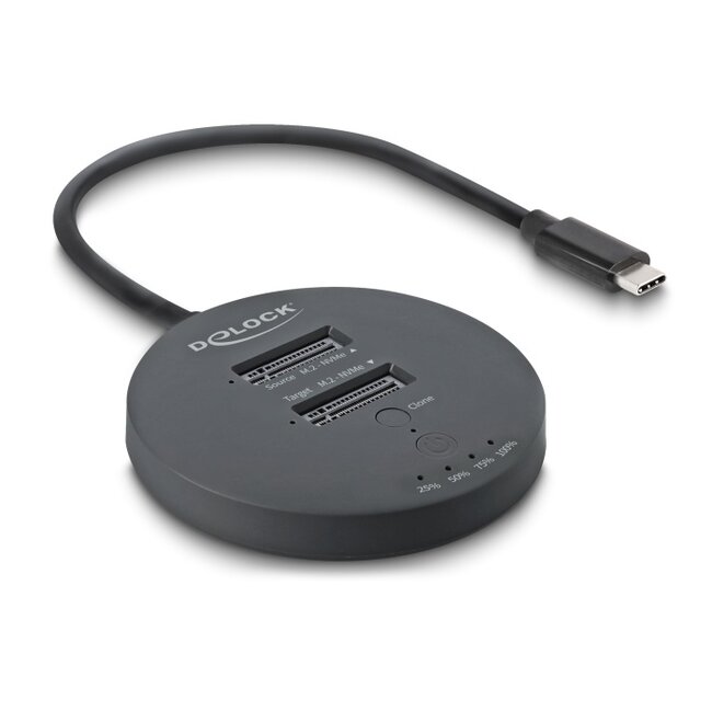 Delock USB 20 Gbps M.2 Docking Station for 2 x M.2 NVMe PCIe SSD with Clone function