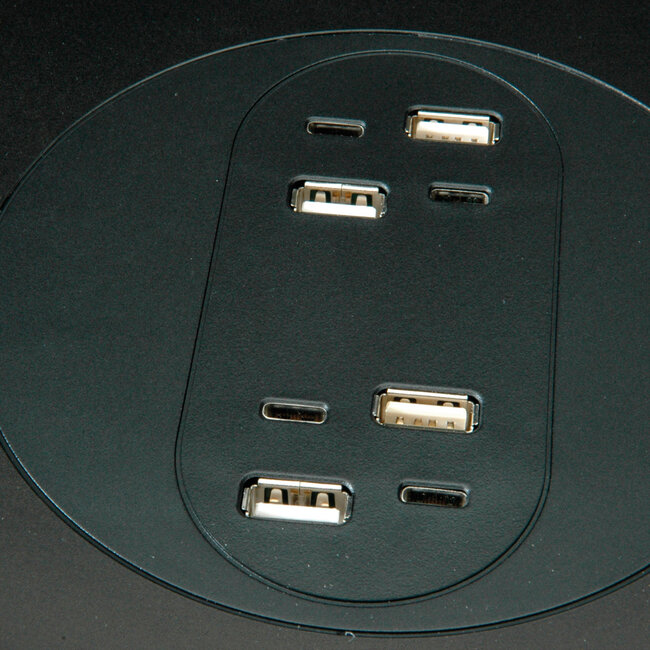 BACHMANN MOV:E POWER UNIT 4x oplader USB-A/C, 220 W, met Security Lock-adapter, zwart
