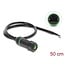 Delock Cable RJ45 jack to open wire ends for installation Cat.6 with M16.8 x 1.5 mm thread and housing 50 cm black