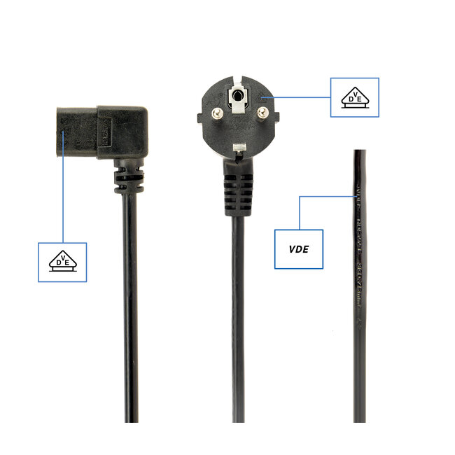 Netsnoer (C13), 0.75 mmÂ², 10 A, 1.8 m