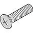 SCHROFF Verzonken schroef, verhoogd, kruisgleuf, M2,5x10 mm, staal verzinkt, zwart