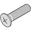 SCHROFF Verzonken schroef, verhoogd, kruisgleuf, M2,5x10 mm, staal verzinkt, zwart
