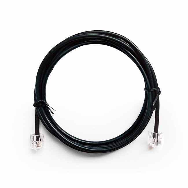 Telefoonkabel 6P4C (RJ11) zwart 2 meter
