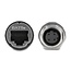 Delock M12 Adapter D-coded 4 pin female to RJ45 jack for built-in round straight