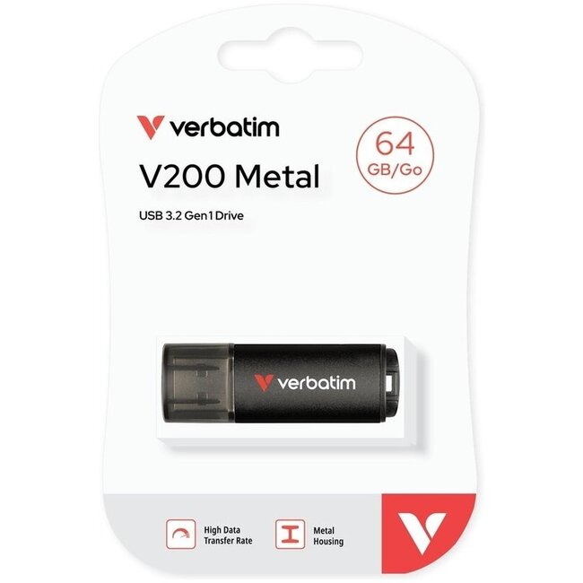 Verbatim USB stick | V200 Metal | USB-A | USB3.0 | 64GB