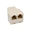 RJ12 (v) - 2x RJ12 (v) telefoon splitter | ivoor